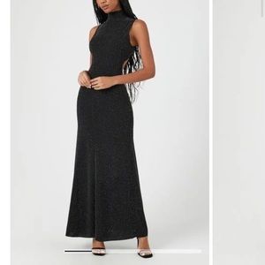 Glitter Cutout Maxi Dress